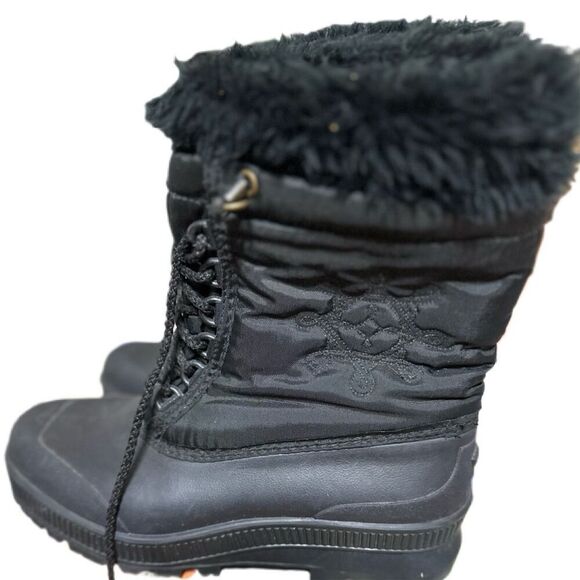 Sorel Womens Boots Snow Mid-Calf Winter Snow Black Size 7 Lace Up - Picture 1 of 8